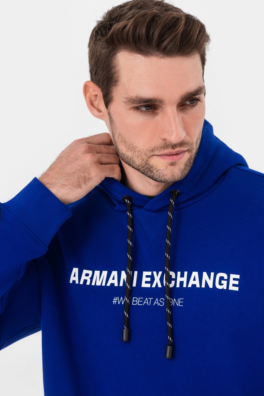 Синее худи Armani Exchange